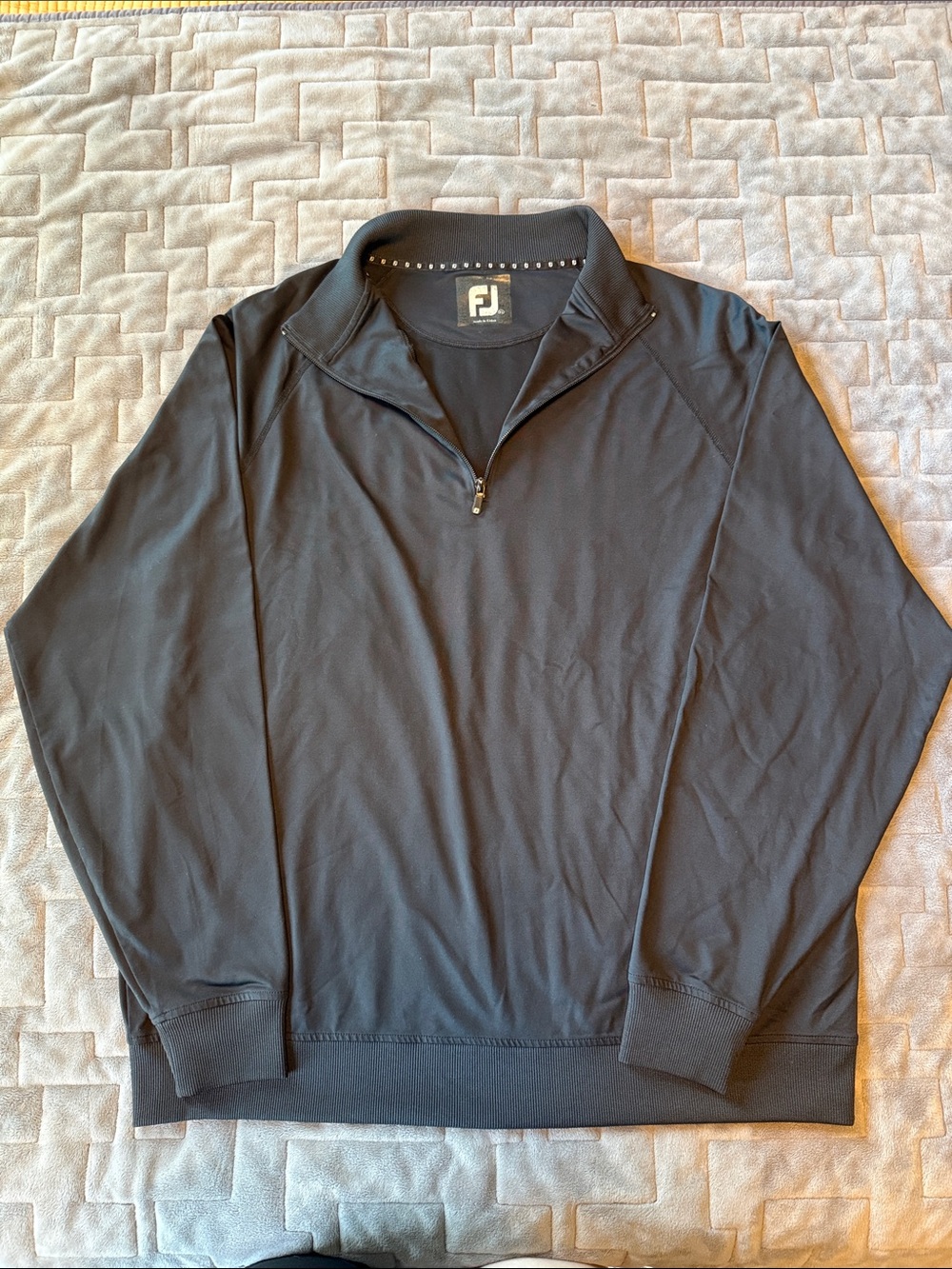 FootJoy Black Half-Zip Golf Pullover